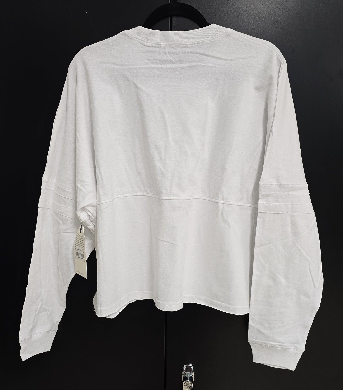 Shirt: White Long Sleeve Crop with CTL