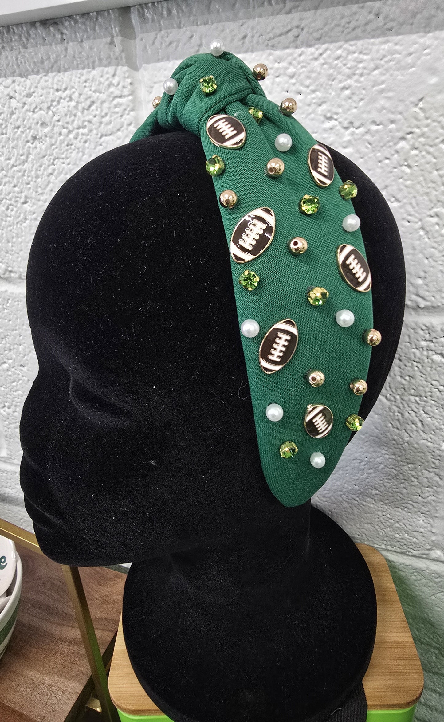 Headband - Football Pearled