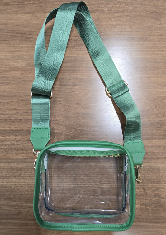 Bag: Clear Stadium Bag with Green Accents