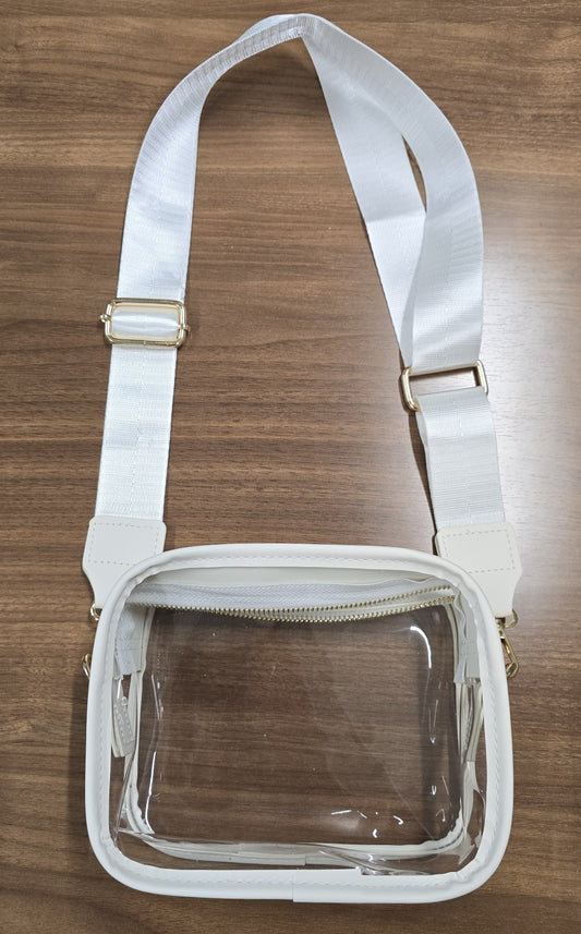 Bag: Clear Stadium Bag with White Accents