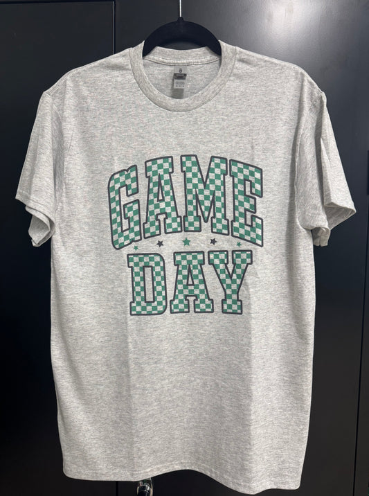 Game Day Checked T-Shirt Ash