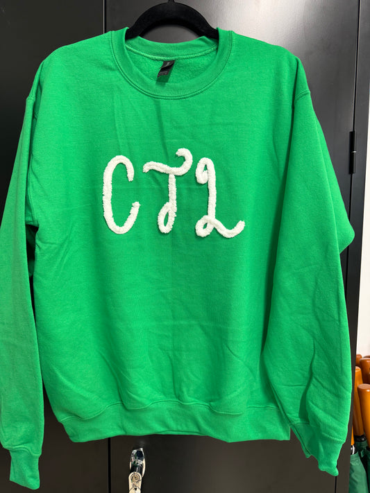 Sweatshirt: Green with CTL White Embroidery