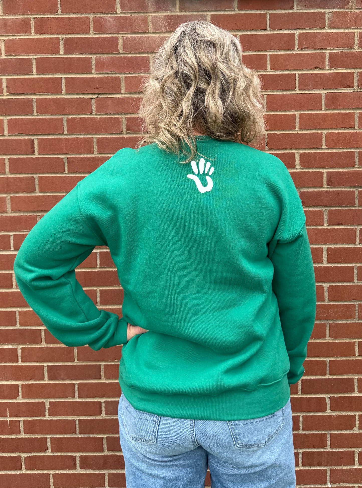 Sweatshirt: Game Day Green with White Script