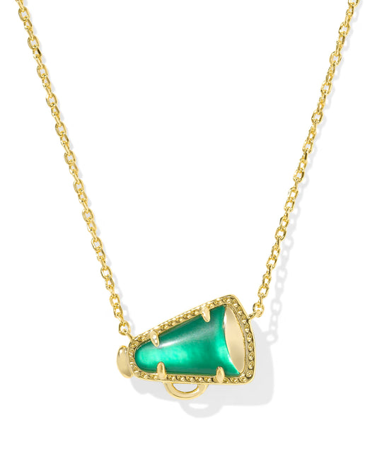 Kendra Scott Emerald Green Megaphone Necklace