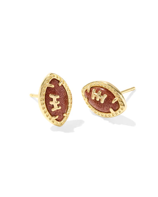 Kendra Scott Football Gold Stud Earrings