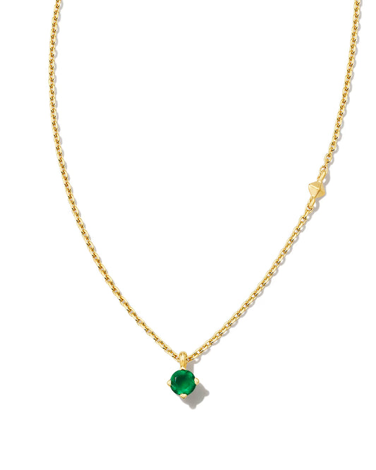 Kendra Scott Emerald Green Maisie 18k Gold Vermeil Pendant Necklace